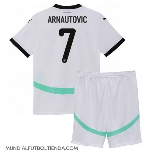 Camiseta Austria Marko Arnautovic #7 Segunda Equipación Replica Eurocopa 2024 para niños mangas cortas (+ Pantalones cortos)